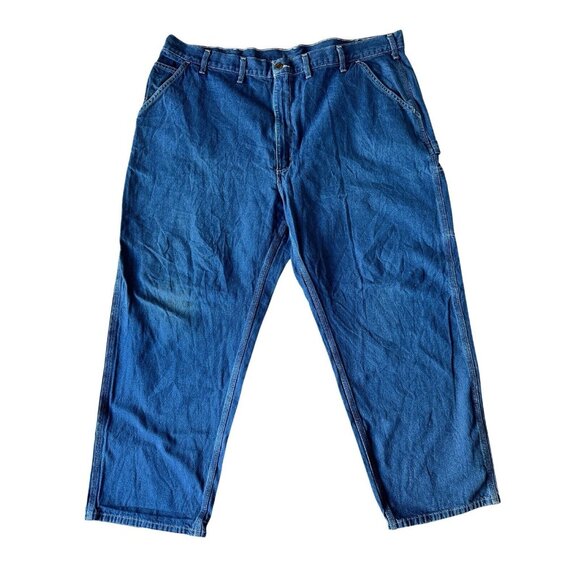 Carhartt 90s Men’s Size 46x30 Carpenter‎ Workwear Denim Jeans Pants Blue - Picture 2 of 9